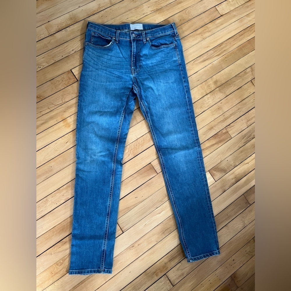 Everlane men's blue jeans‎ slim denim blue jeans